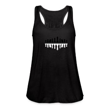 Chess Checkmate Brain Chess - Women's Flowy Tank Top by Bella - black - Front - Julia (174cm)
