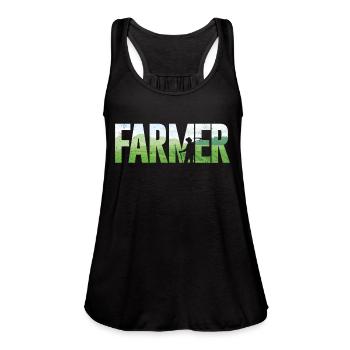 Farming Farmer Farmer - Women's Flowy Tank Top by Bella - black - Front - Julia (174cm)