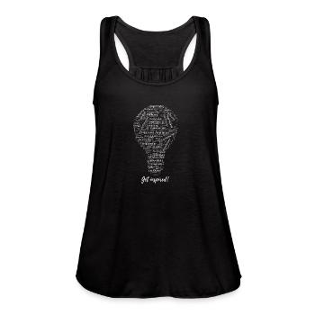 Get Inspired ! - Women's Flowy Tank Top by Bella - black - Front - Julia (174cm)