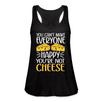 Cheese Lover Cheese - Women's Flowy Tank Top by Bella - black - Front - Julia (174cm)