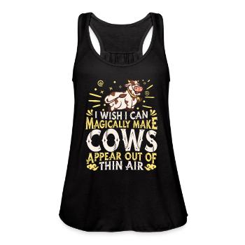 Cow Cows Cattle - Women's Flowy Tank Top by Bella - black - Front - Julia (174cm)
