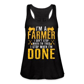 Farmer - Women's Flowy Tank Top by Bella - black - Front - Julia (174cm)