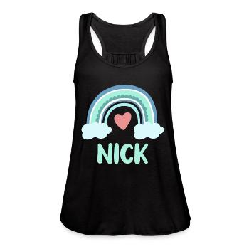 Nick Name Rainbow Baby - Women's Flowy Tank Top by Bella - black - Front - Julia (174cm)