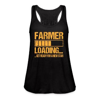Farmer Loading Farmer Gift - Women's Flowy Tank Top by Bella - black - Front - Julia (174cm)