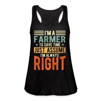 Farmer - Women's Flowy Tank Top by Bella - black - Front - Julia (174cm)