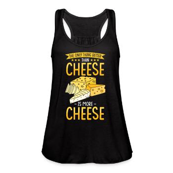 Cheese Lover Cheese Gift - Women's Flowy Tank Top by Bella - black - Front - Julia (174cm)