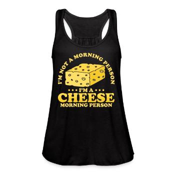 Cheese Lover Cheese Gift - Women's Flowy Tank Top by Bella - black - Front - Julia (174cm)