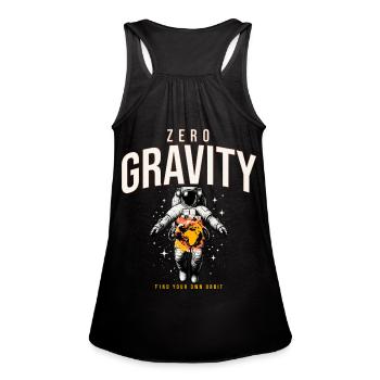 Zero Gravity Astronaut Erde Weltraum - Women's Flowy Tank Top by Bella - black - Back - Julia (174cm)