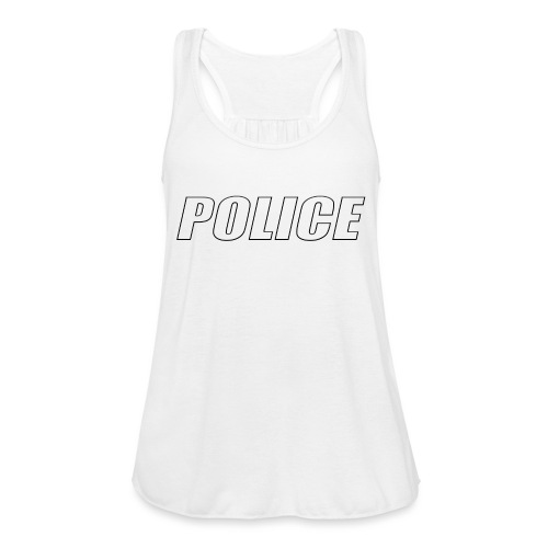 Police White - Women's Flowy Tank Top by Bella