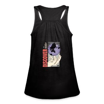 Streetwear Design - Women's Flowy Tank Top by Bella - black - Back - Julia (174cm)
