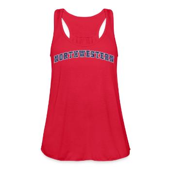 Northwestern - Women's Flowy Tank Top by Bella - red - Front - Julia (174cm)