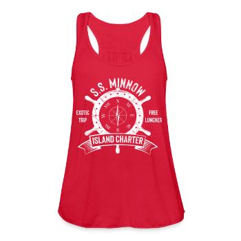 Ss Minnow Tour - Women's Flowy Tank Top by Bella - red - Front - Julia (174cm)