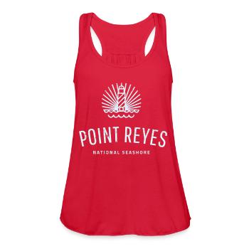 Point Reyes Lighthouse San Fraco California - Women's Flowy Tank Top by Bella - red - Front - Julia (174cm)