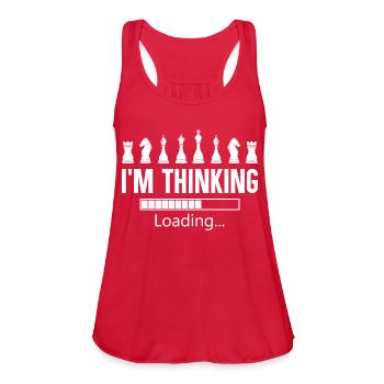 I am Thinking Chess Pieces I'm Thinking Chess - Women's Flowy Tank Top by Bella - red - Front - Julia (174cm)