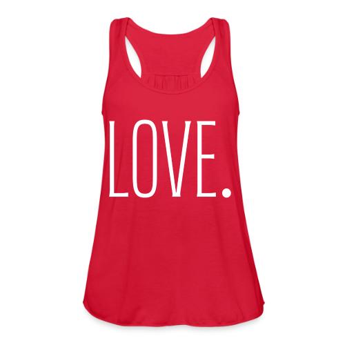 Smoon City_Just Text 6 Love Thin White - Women's Flowy Tank Top by Bella