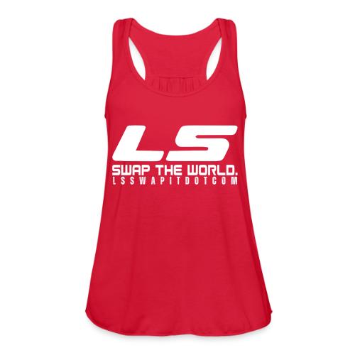 LS SWAP THE WORLD DOT COM - Women's Flowy Tank Top by Bella