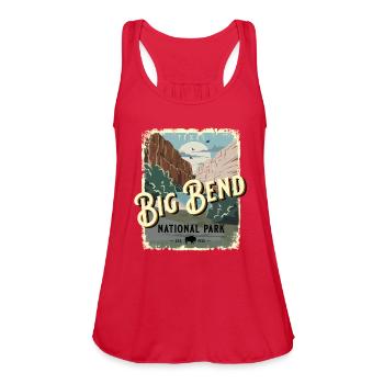 Big Bend National Park Texas Travel Style - Women's Flowy Tank Top by Bella - red - Front - Julia (174cm)