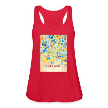 Mcallen Texas - Women's Flowy Tank Top by Bella - red - Front - Julia (174cm)
