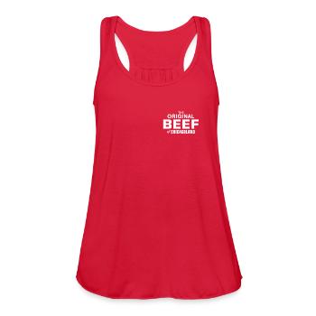 the original beef of chicagoland - Women's Flowy Tank Top by Bella - red - Front - Julia (174cm)