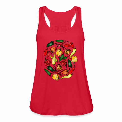 Chili Peppers - Women's Flowy Tank Top by Bella