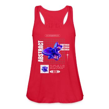 abstract Streetwear - Women's Flowy Tank Top by Bella - red - Front - Julia (174cm)