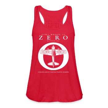 Mitsubishi Zero Banzai - Women's Flowy Tank Top by Bella - red - Front - Julia (174cm)