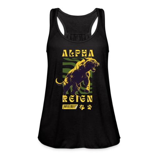 Unleash The Inner Alpha: Fierce Animal Print - Women's Flowy Tank Top by Bella