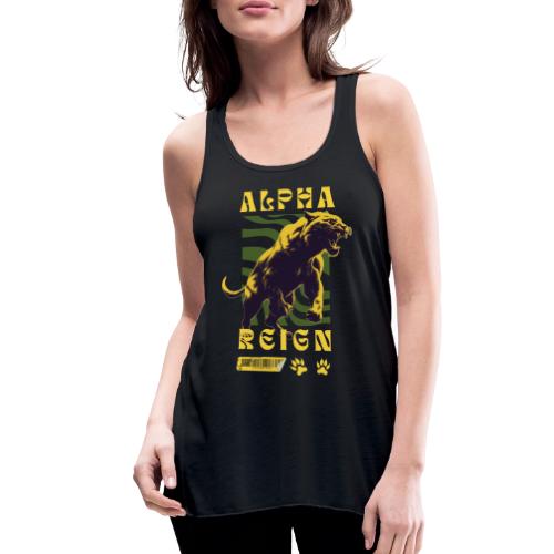 Unleash The Inner Alpha: Fierce Animal Print - Women's Flowy Tank Top by Bella