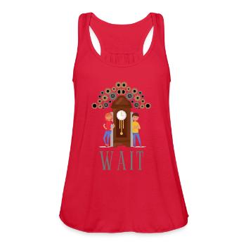Wait - Women's Flowy Tank Top by Bella - red - Front - Julia (174cm)
