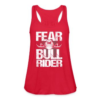 Bull Riding Fear The Bull Rider Bull Rider - Women's Flowy Tank Top by Bella - red - Front - Julia (174cm)