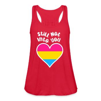 Still Not Into You Pan Pride - Women's Flowy Tank Top by Bella - red - Front - Julia (174cm)