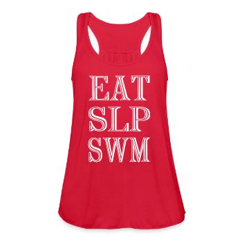 triathlon - Women's Flowy Tank Top by Bella - red - Front - Julia (174cm)