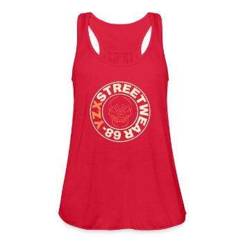 Streetwear skull - Women's Flowy Tank Top by Bella - red - Front - Julia (174cm)