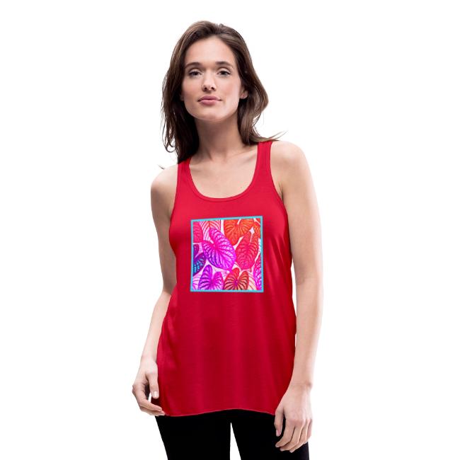 Color Burst Leaves Neon Elegance