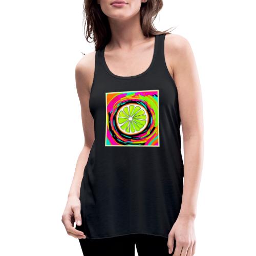 Lime Slice Pop Art - Women's Flowy Tank Top by Bella