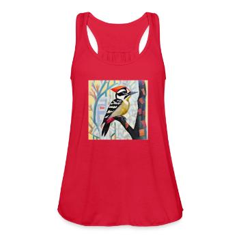 Waiting for - Women's Flowy Tank Top by Bella - red - Front - Julia (174cm)