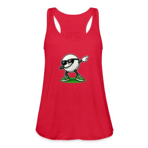 Golf Ball Dab Graphic Tee | Fun & Trendy Design - Women's Flowy Tank Top by Bella