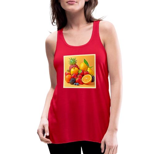 Fresh Bounty: Vibrant Fruit Harvest Art - Women's Flowy Tank Top by Bella