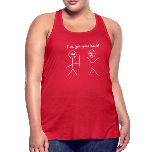 Got Your Back Stick Figure Design - Women's Flowy Tank Top by Bella