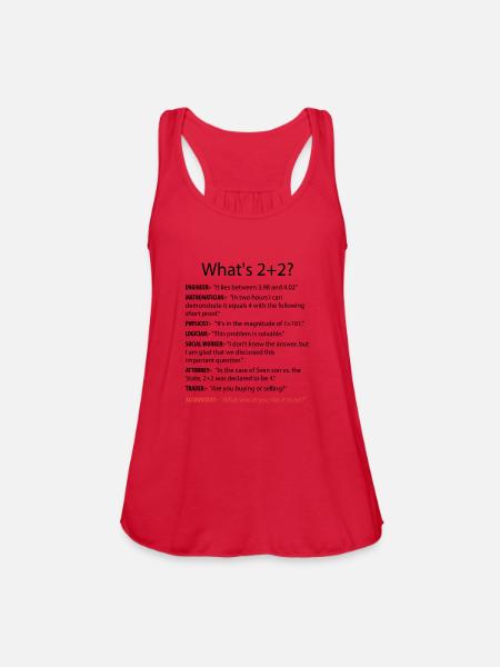 What's 2+2? Funny Cpa Accounting Pun Jokes - Women's Flowy Tank Top by Bella - red