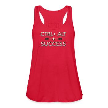 Ctrl + Alt + Success - Women's Flowy Tank Top by Bella - red - Front - Julia (174cm)