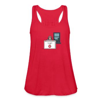 Try Again Later: Night Owl Mode Activated - Women's Flowy Tank Top by Bella - red - Front - Julia (174cm)