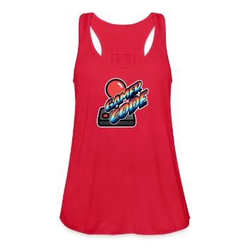 Gamer Code Retro Arcade - Women's Flowy Tank Top by Bella - red - Front - Julia (174cm)