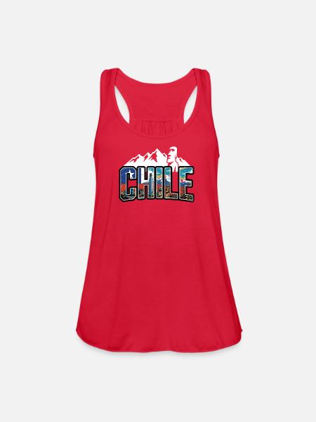 chile - Women's Flowy Tank Top by Bella - red