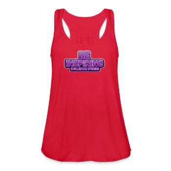 Be  Inspiring - Women's Flowy Tank Top by Bella - red - Front - Julia (174cm)