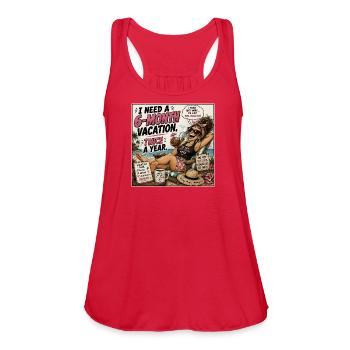 I Need a 6-Month Vacation Twice a Year - Women's Flowy Tank Top by Bella - red - Front - Julia (174cm)