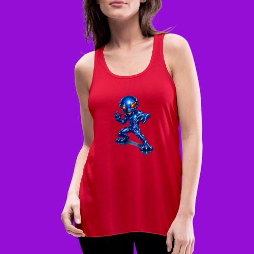 Angry Blue Alien - Women's Flowy Tank Top by Bella