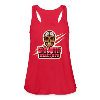 Grey Matter Matters - Women's Flowy Tank Top by Bella - red - Front - Julia (174cm)