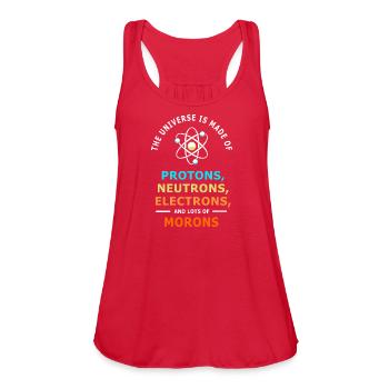 Quantum Physics Science Nerd Scientist - Women's Flowy Tank Top by Bella - red - Front - Julia (174cm)