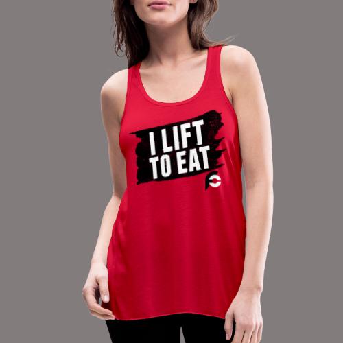 I Lift To Eat Black 1 - Women's Flowy Tank Top by Bella